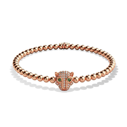Wild | Roségold Vermeil | CZ Diamant Katzenarmband